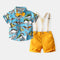 Boys Summer Cartoon Dinosaur Beach Wind Set